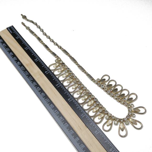 Vintage Sarah Coventry Rhinestone Choker Necklace, 1960s, 17 Inches - Picture 8 of 10